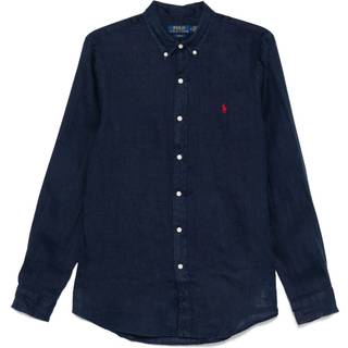 Polo Ralph Lauren Slim Fit Linen Shirt Newport Navy