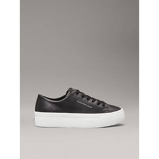 Leather Platform Trainers - Black - EU 41