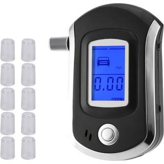 AT6000 Alkoholtester med 10 mundstykker Alkometer