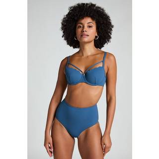Hunkemöller Scallop rio bikinitrusse med høj talje. blå - XS