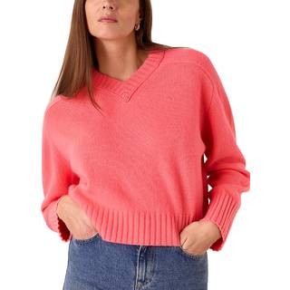Whistles Whistles Pink Wool V-Neck Knitted Jumper