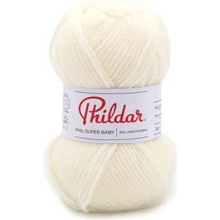 Phildar Super Baby Kridt Indhold: 70% Akryl, 30% kæmmet lammeuld Vægt/længde: 25 g = ca. 107 m Anbefalede pinde: 2½ -3 mm Strikkefasthed:10 cm x 10 cm = 30 m x 40 r Kan vaskes på maskine, maks. 30ºC / Tørres fladt .