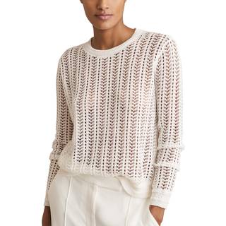 Reiss Suzie Open-Knit Rund hals TrøjeSmall