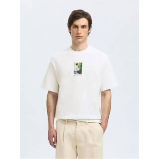 Printet T-shirt Med Rund Hals