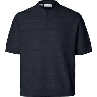 Med Tekstur Strikket Poloshirt