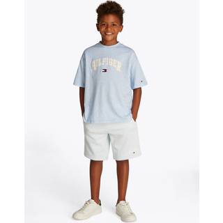 Tommy Hilfiger Tommy Hilfiger Blue Denim Varsity Short Sleeve 100% Cotton T-Shirt