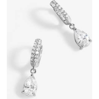 Simply Silver Simply Silver Silver Sterling 925 Cubic Zirconia Huggie Hoop Earrings