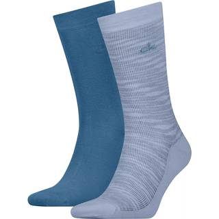 2 Pack Crew Socks - Blue - One Size