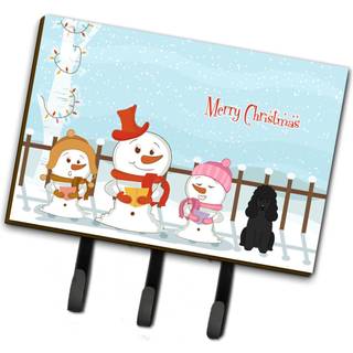 """" Caroline's Treasures Christmas Carolers Merry Poodle Black Leash eller Key Holder BB2402TH68 Triple """"