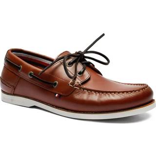 Tommy Hilfiger Herren Bootsschuhe cognac Glattleder