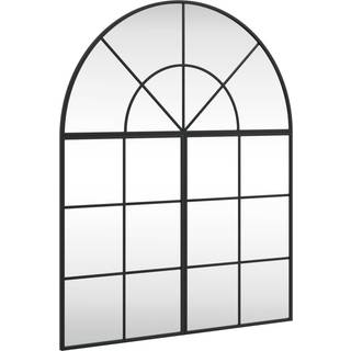Vægspejl Buet Jern Sort - 80 x 100 cm