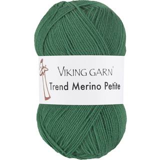 Viking Trend Merino Petite 337 Græsgrøn Indhold: 100% Ekstra fin merinould Vægt/længde: 50 gram = ca. 235 meter Anbefalede pinde:3 mm Strikkefasthed:10 cm = 28 m Vask: 30°C ekstra skånsom vask / Brug ikke skyllemiddel/ Tørres fladt.
