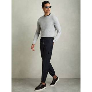 Reiss Reiss Navy Lavenham Technical Cargo Drawstring Trousers
