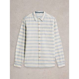 White Stuff White Stuff White Neppy Stripe Long Sleeve 100% Cotton Shirt