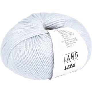 Lang Yarns Liza 020 Indhold: 70% viskose, 20% uld, 10% silke Vægt/længde: 50 g = 165 meter Anbefalede pinde: 3-3.5 mm Strikkefasthed: 10 x 10 cm = 24 m x 34 p Vask: Maskinvask 30 °C / Tåler tørretumbling / Brug aldrig skyllemiddel.