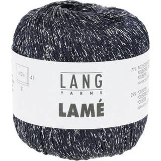 Lang Yarns Lamé 0025 Indhold: 71% Recycled polyester, 29% polyester Vægt/længde: 25 g = 135 meter Anbefalede pinde: 3,5-4 mm Strikkefasthed: 10 x 10 cm = 31 m x 41 p Vask: Maskinvask 30 °c / Tåler ikke tørretumbling.