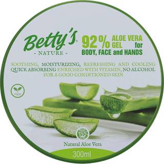 Betty's nature 92% aloe vera gel body face and hands 300ml