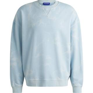 Sweatshirt af bomuld med batikfarvet effekt