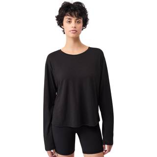 Mandala Women's Open Back Long Sleeve Longsleeve Damer størrelse L farve sort