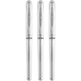 Uni -Ball Um 153 Signo Broad Point Gel Pen - White - Pack of 3
