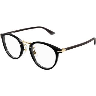 Montblanc Mand Montblanc MB0406O 001 Optiske stel Acetat Sort Transparent Rund
