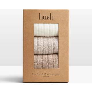 Hush Hush Natural Murica Wool Blend Socks Set 3 Pack
