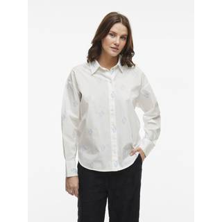 Vila - Viholma Embrodiery Shirt - Bluser og skjorter til kvinder - Snow White - 34