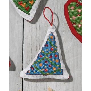 Broderikit Guirlande i træ 7 x 8 cm Guilande i træ, perfekt til begyndere Kompakt design: 7x8 cm størrelse Korssting og stikkesting teknikker Farvetema med 6 DMC Mouliné nuancer Indeholder elegant træ-æstetik.