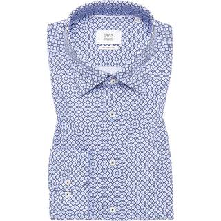 MODERN FIT Shirt in blue printed