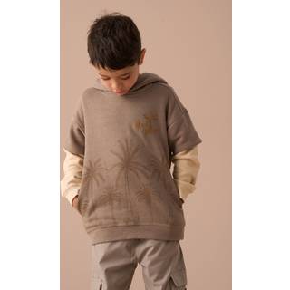 Angel & Rocket Angel & Rocket Brown Jamie Twofer Embroidered Hoodie
