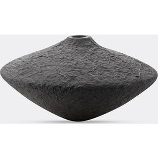 Gardeco Vases - 'Seixo Disco' vase, small, black in BLACK ceramic