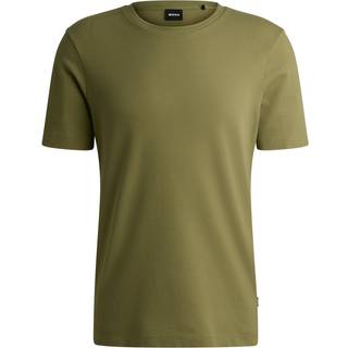 T-shirt i bomuldsblanding med jacquardboblestruktur