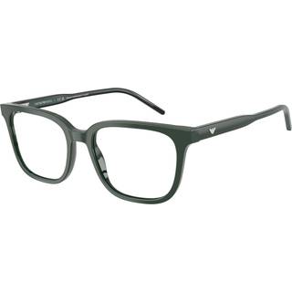 Emporio Armani Mand EA3258 6257 Optiske stel Acetat Grøn Transparent Firkantet Normal