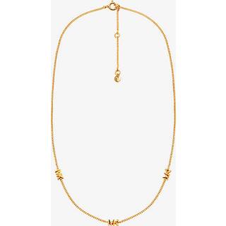 MK Precious Metal-Plated Sterling Silver Logo Necklace - Gold - Michael Kors - ONE SIZE
