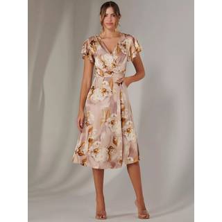 Jolie Moi Jolie Moi Wrap Front Midi Kjole - EU 46 (UK 18)