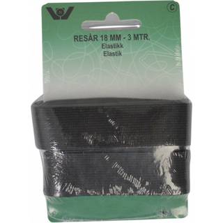 Elastik 18 mm sort – 3 meter