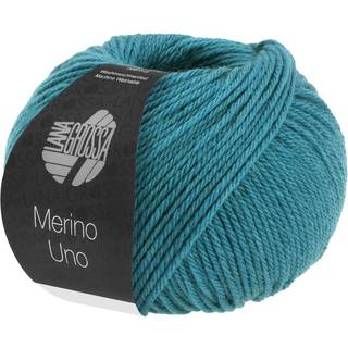 Lana Grossa Merino Uno 60 Petrol Indhold: 100% ren, ny merinould Vægt/Længde: 50 g = ca. 125 meter Anbefalede pinde: 4.5-5 mm Strikkefasthed: 10 x 10 cm = 19 m x 25 p Vask:Finvask 30º/ Tørres fladt.