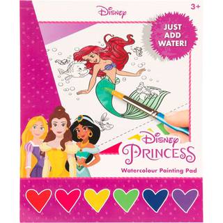 Disney Princess Coloring with Water Coloring Block 27pcs. - Børnebog - paperback