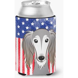 """" Caroline's Treasures BB2159CC American Flag and Saluki Can eller Bottle Hugger Multicolor """"
