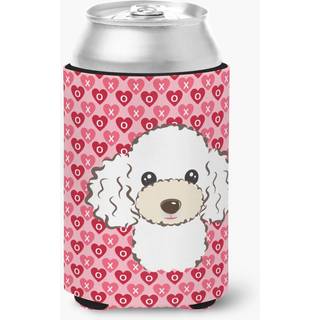 """" Caroline's Treasures White Poodle Hearts kan eller flaske hugger multicolor """"