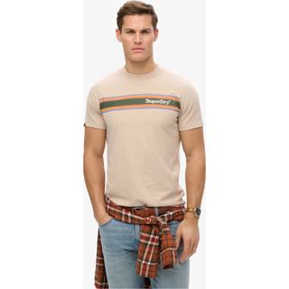 Superdry Venue Logo Stribet Afslappet 100% bomuld T-shirtX-Large