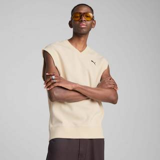 Men&#39;s Puma WARDROBE Essentials Relaxed Vest, White, Size XXL, Clothing - Alpine Snow - XXL