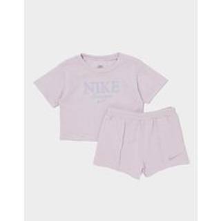 Nike Girls' Varsity T-Shirt/Shorts Set Infant, Purple - 0-3M