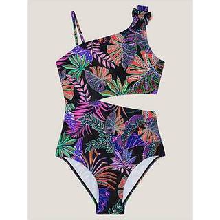 Monsoon Tropical Tryk Asymmetrisk Badedragt med Udskæring11 - 12 år (146 - 152cm)