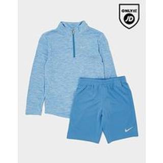 Nike Pacer 1/4 Zip Top/Shorts Set Children, Blue - 3-4Y
