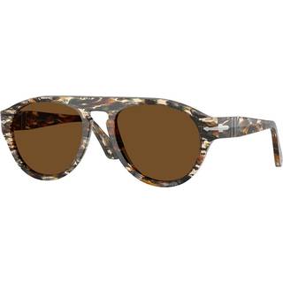 Persol Unisex PO3370S 122157 Solbriller Acetat Flerfarve Brun Pilot Polariseret
