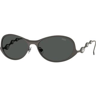 DIESEL Unisex DL1014 100987 Solbriller Metal Grå Grå Rund Normal