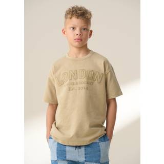 Angel & Rocket Angel & Rocket Natural Chester Embroidered Washed 100% Cotton T-Shirt