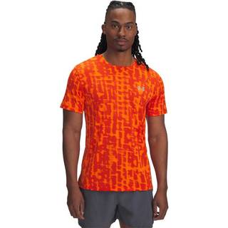 Under Armour Launch Printed Men's Short Sleeve Solar Orange / Reflective XS