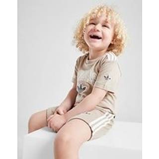 adidas Originals Varsity T-Shirt/Shorts Set Infant, Beige - 18-24M